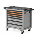 Carrello portautensili 77 x 46 x 97 cm in acciaio grigio nero con 7 cassetti e ruote